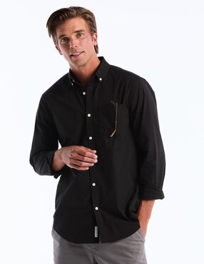 Camisa casual Original Penguin de algodón manga larga para hombre