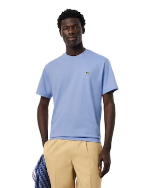 Playera Lacoste Core essentials cuello redondo para hombre