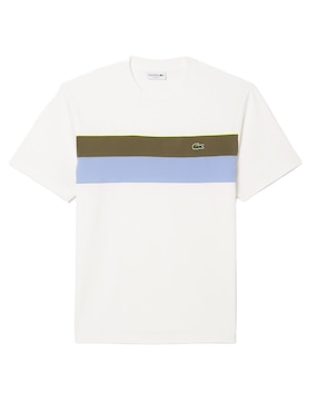 Playera Lacoste color block cuello redondo para hombre
