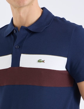 Playera tipo polo Lacoste color block para hombre