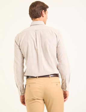 Camisa casual Scappino de algodón manga larga para hombre