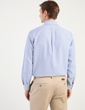 Camisa casual Polo Rl de algodón manga larga para hombre