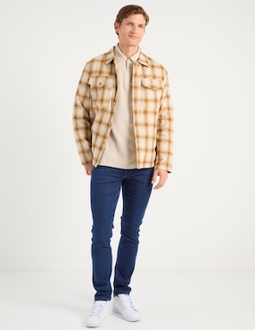 Sobrecamisa casual Scappino de algodón manga larga para hombre