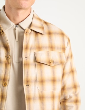 Sobrecamisa casual Scappino de algodón manga larga para hombre