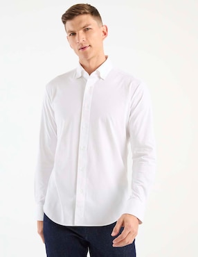 Camisa casual Scappino de algodón manga larga para hombre