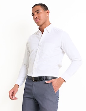 Camisa casual Scappino de algodón manga larga para hombre