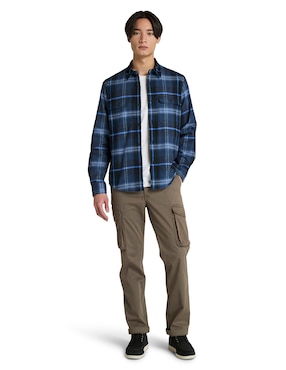 Camisa casual Timberland de algodón manga larga para hombre