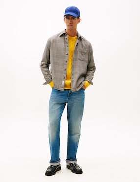 Camisa casual Tommy Hilfiger de algodón manga larga para hombre