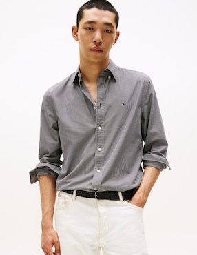 Camisa casual Tommy Hilfiger de algodón manga larga para hombre