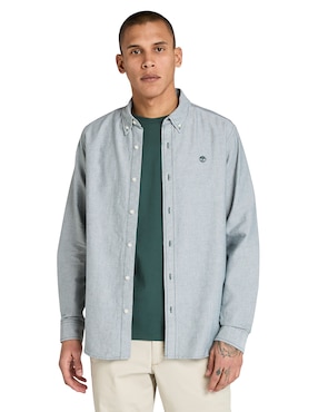 Camisa casual Timberland de algodón manga larga para hombre