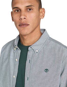 Camisa casual Timberland de algodón manga larga para hombre