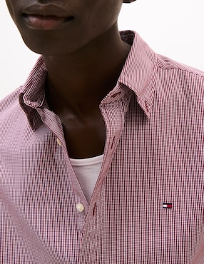 Camisa casual Tommy Hilfiger de algodón manga larga para hombre
