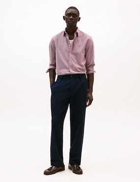Camisa casual Tommy Hilfiger de algodón manga larga para hombre
