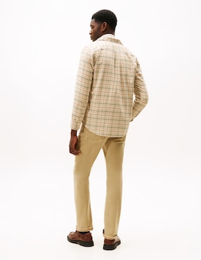 Camisa casual Tommy Hilfiger de algodón manga larga para hombre