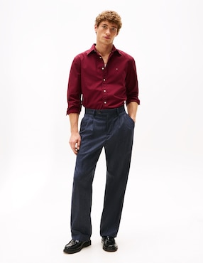Camisa Casual Tommy Hilfiger de algodón manga larga para hombre