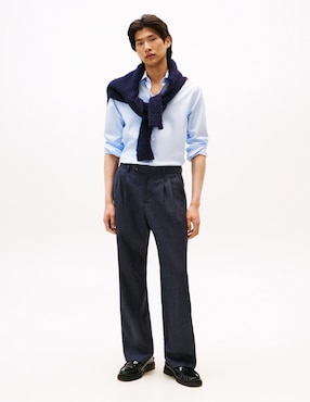 Camisa casual Tommy Hilfiger de algodón manga larga para hombre