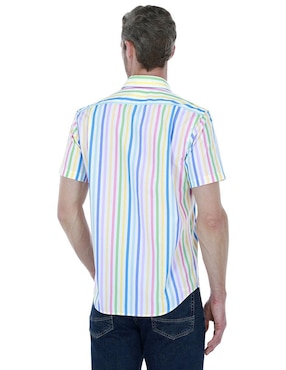 Camisa casual Scappino de algodón manga corta para hombre