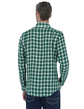 Camisa casual scappino de lino manga larga para hombre