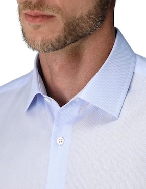 Camisa business casual Scappino de algodón manga larga para hombre