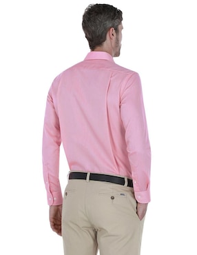 Camisa business casual Scappino de algodón manga larga para hombre