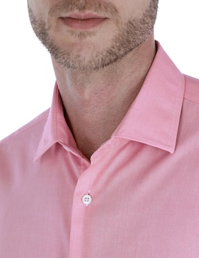 Camisa business casual Scappino de algodón manga larga para hombre