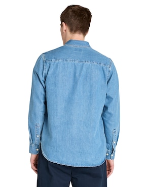 Camisa casual Timberland de mezclilla manga larga para hombre