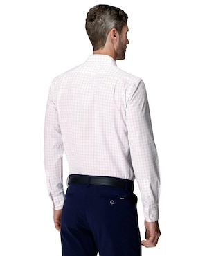 Camisa business casual Scappino de algodón manga larga para hombre