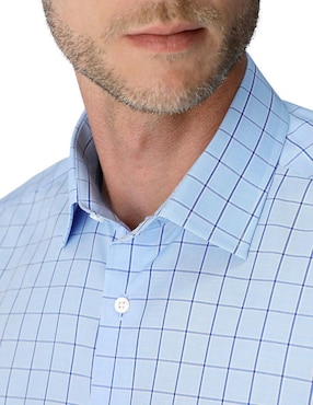 Camisa business casual Scappino de algodón manga larga para hombre