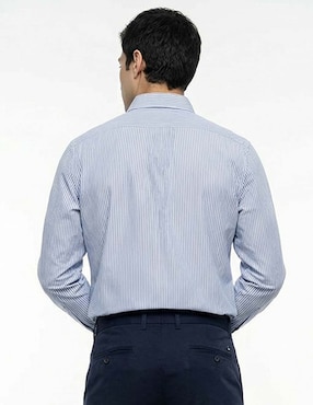 Camisa casual Nautica de algodón manga larga para hombre