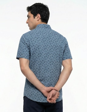 Camisa casual Nautica de algodón manga corta para hombre
