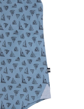 Camisa casual Nautica de algodón manga corta para hombre