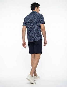 Camisa casual Nautica de algodón manga corta para hombre
