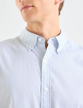 Camisa casual Nautica de algodón manga larga para hombre