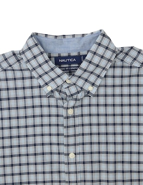 Camisa casual Nautica de algodón manga larga para hombre