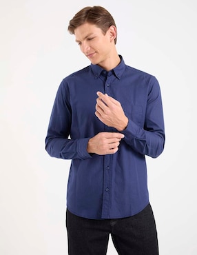 Camisa casual Scappino de algodón manga larga para hombre