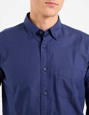 Camisa casual Scappino de algodón manga larga para hombre
