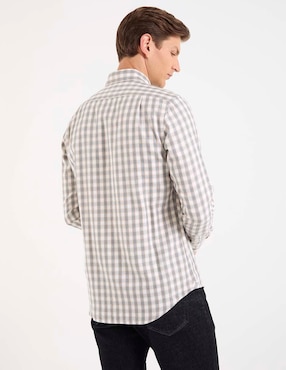 Camisa casual Scappino de algodón manga larga para hombre