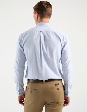 Camisa casual Scappino de algodón manga larga para hombre