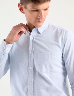 Camisa casual Scappino de algodón manga larga para hombre