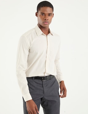 Camisa casual Scappino de algodón manga larga para hombre