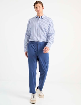 Camisa casual Calvin Klein de algodón manga larga para hombre