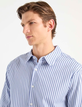 Camisa casual Calvin Klein de algodón manga larga para hombre