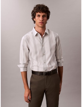 Camisa casual Calvin klein manga larga para hombre