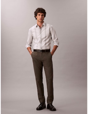 Camisa casual Calvin klein manga larga para hombre