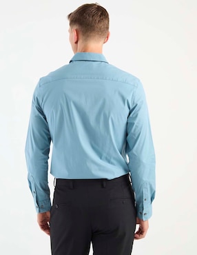 Camisa de vestir Calvin Klein de algodón manga larga para hombre