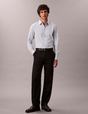 Camisa casual Calvin Klein manga larga para hombre
