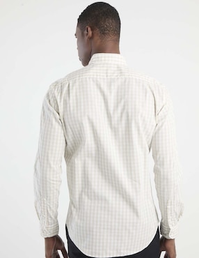 Camisa casual Scappino de algodón manga larga para hombre