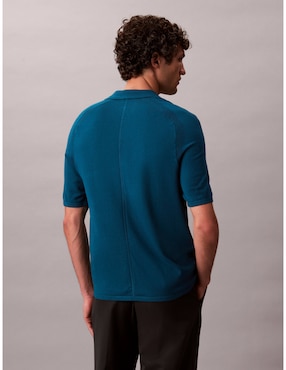 Suéter Calvin Klein cuello camisero para hombre