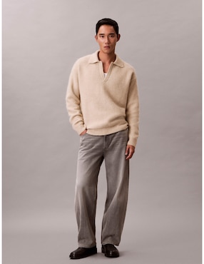 Suéter Calvin Klein cuello camisero para hombre