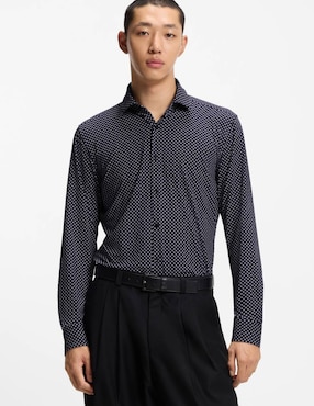 Camisa Hugo manga larga para hombre